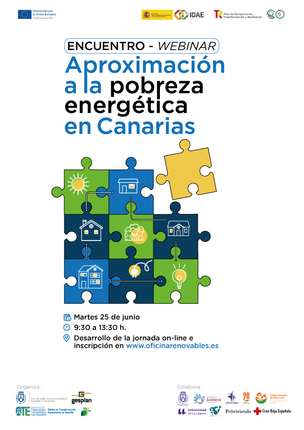 Cartel Encuentro-Webinar: Aproximación a la Pobreza Energética en Canarias