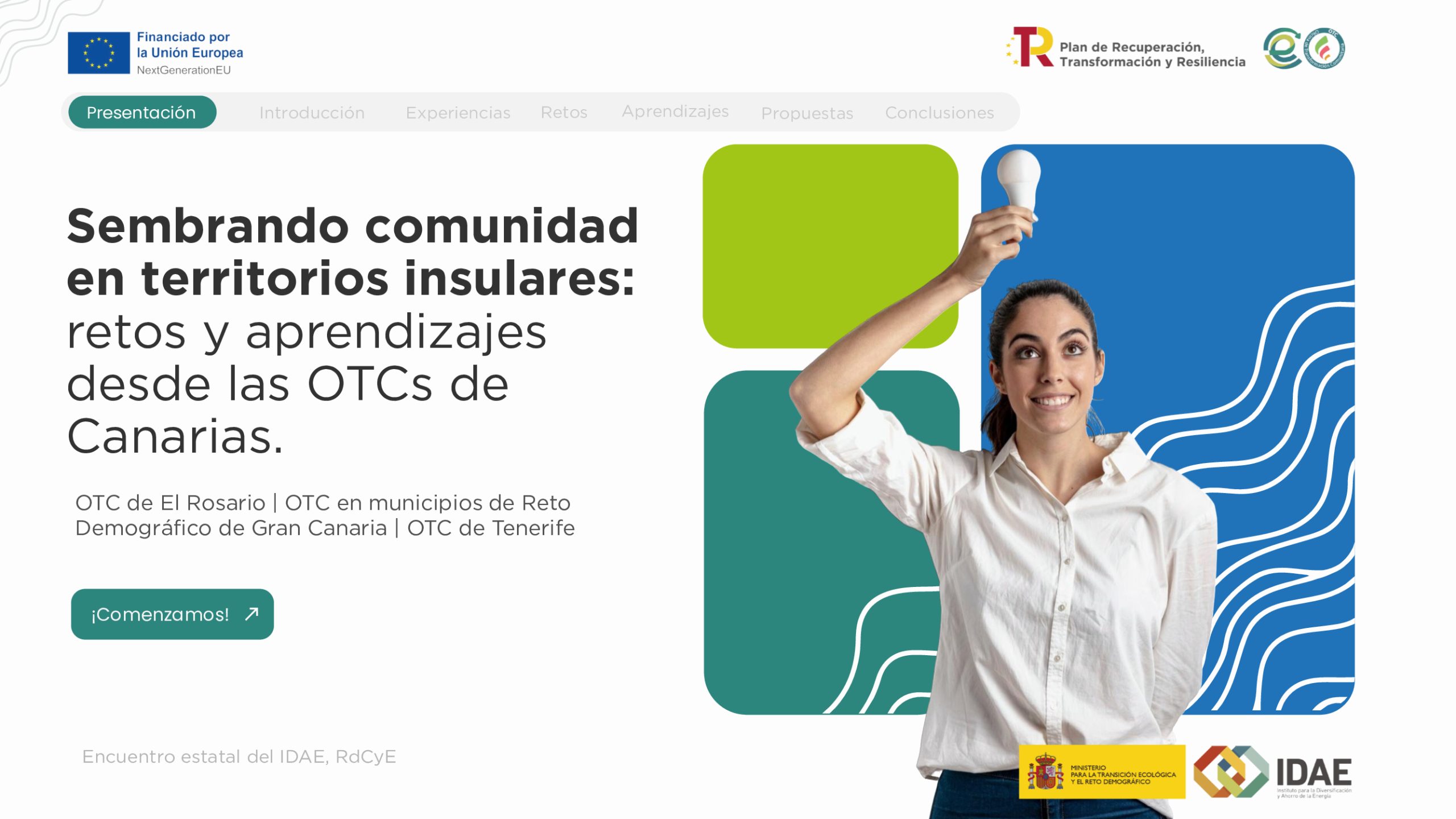 Canarias expone su experiencia en comunidades energéticas en la Red de OTCs del IDAE