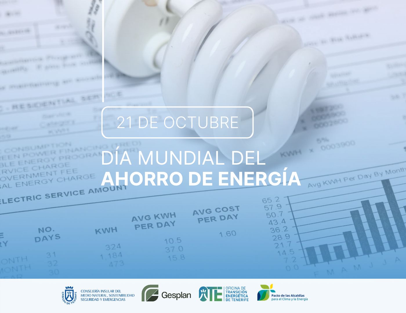 Día Mundial del Ahorro de Energía. Entiende tu factura de la luz OTE del Cabildo de Tenerife